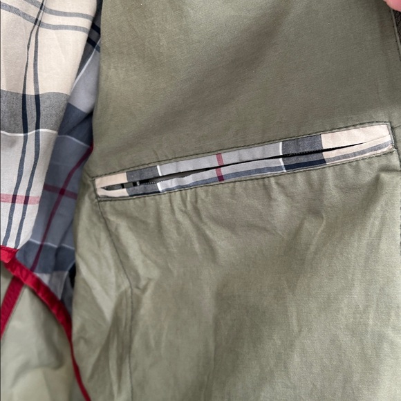 BARBOUR SANDER MEN’S DRESS TARTAN KHAKI GREEN JACKET LARGE - Picture 9 of 15